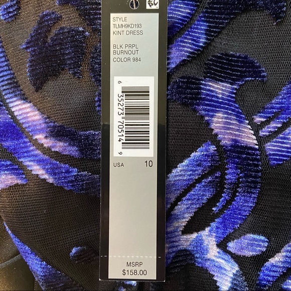 NWT Tahari Enchanting Midnight Floral Sheath Dress - Picture 14 of 17